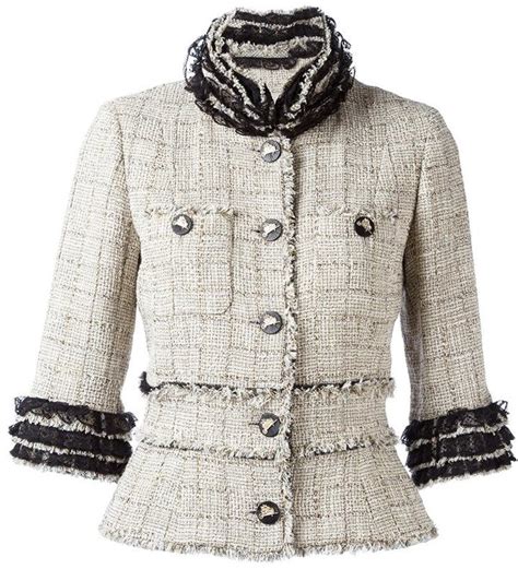 chanel boucle jacket|chanel fringed tweed jacket.